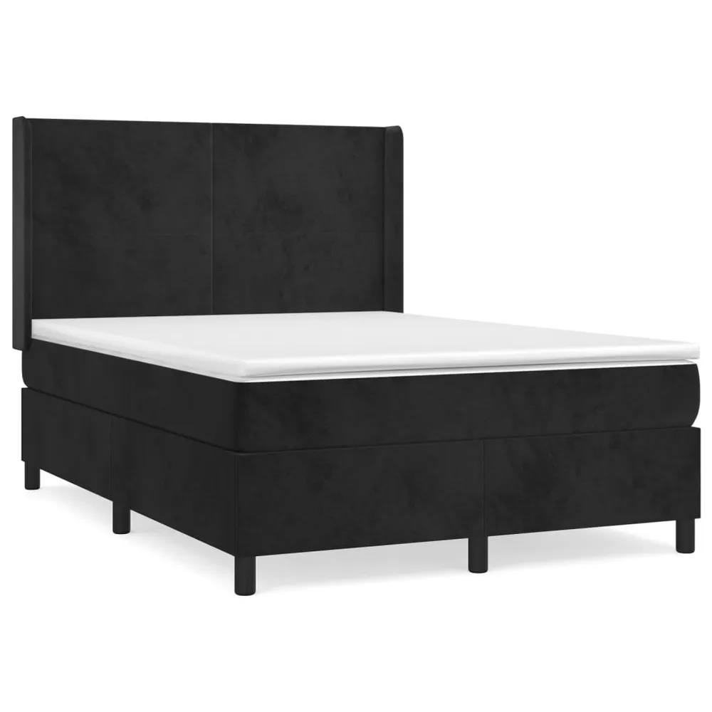 Cama Baú Cama com molasemcolchão 140x190 cm veludo preto