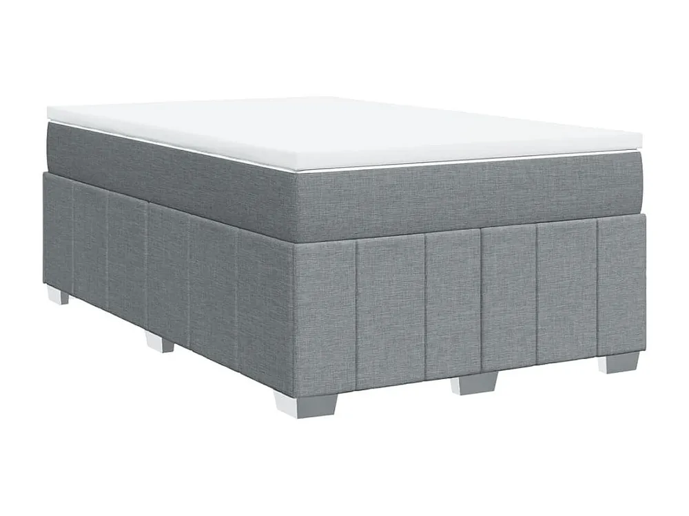 Cama com molas/colchão 120x200 cm tecido cinza-claro Fácil Montagem