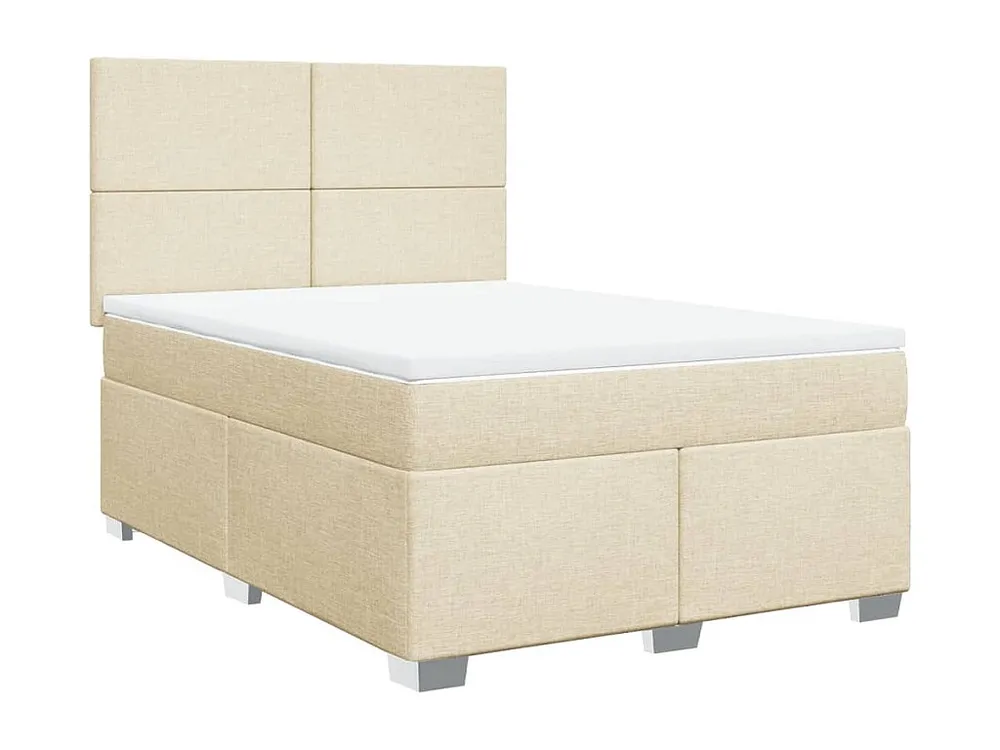 Cama com molas/colchão 160x200 cm tecido cor creme para Organização de Roupas
