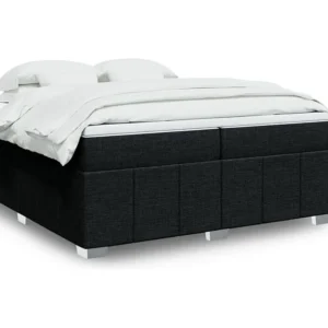 Cama com molas/colchão 200x200 cm tecido preto Tecido Resistente