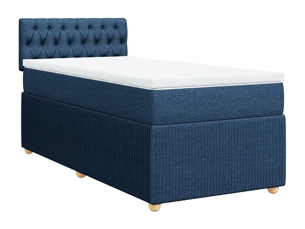 Cama com molas/colchão 80x200 cm tecido azul Medidas Queen Size