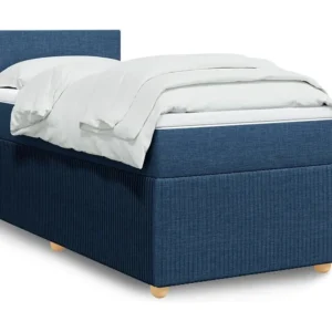 Cama com molas/colchão 80x200 cm tecido azul Edição com Espelho
