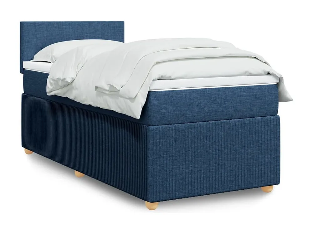 Cama com molas/colchão 80x200 cm tecido azul Edição com Espelho