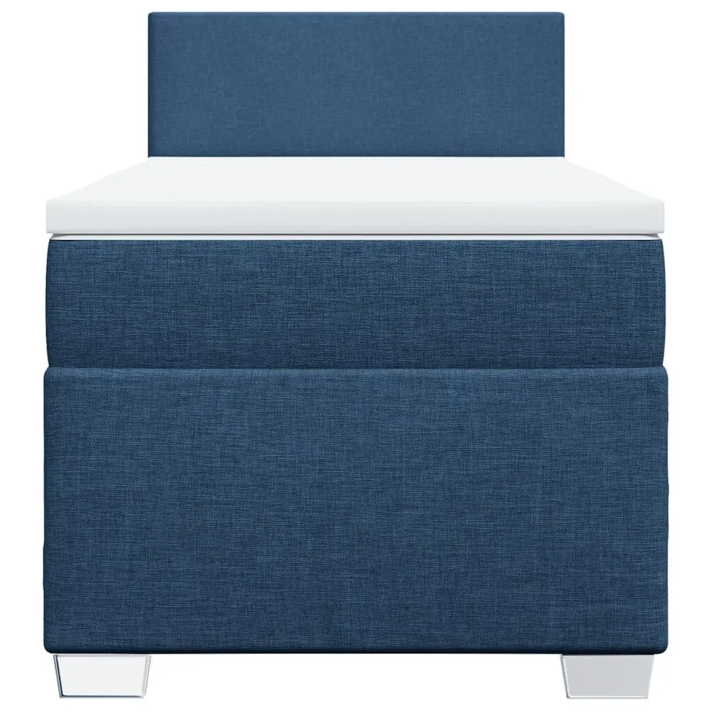 Cama com molasemcolchão 100x200 cm tecido azul com Cabideiro Incluso