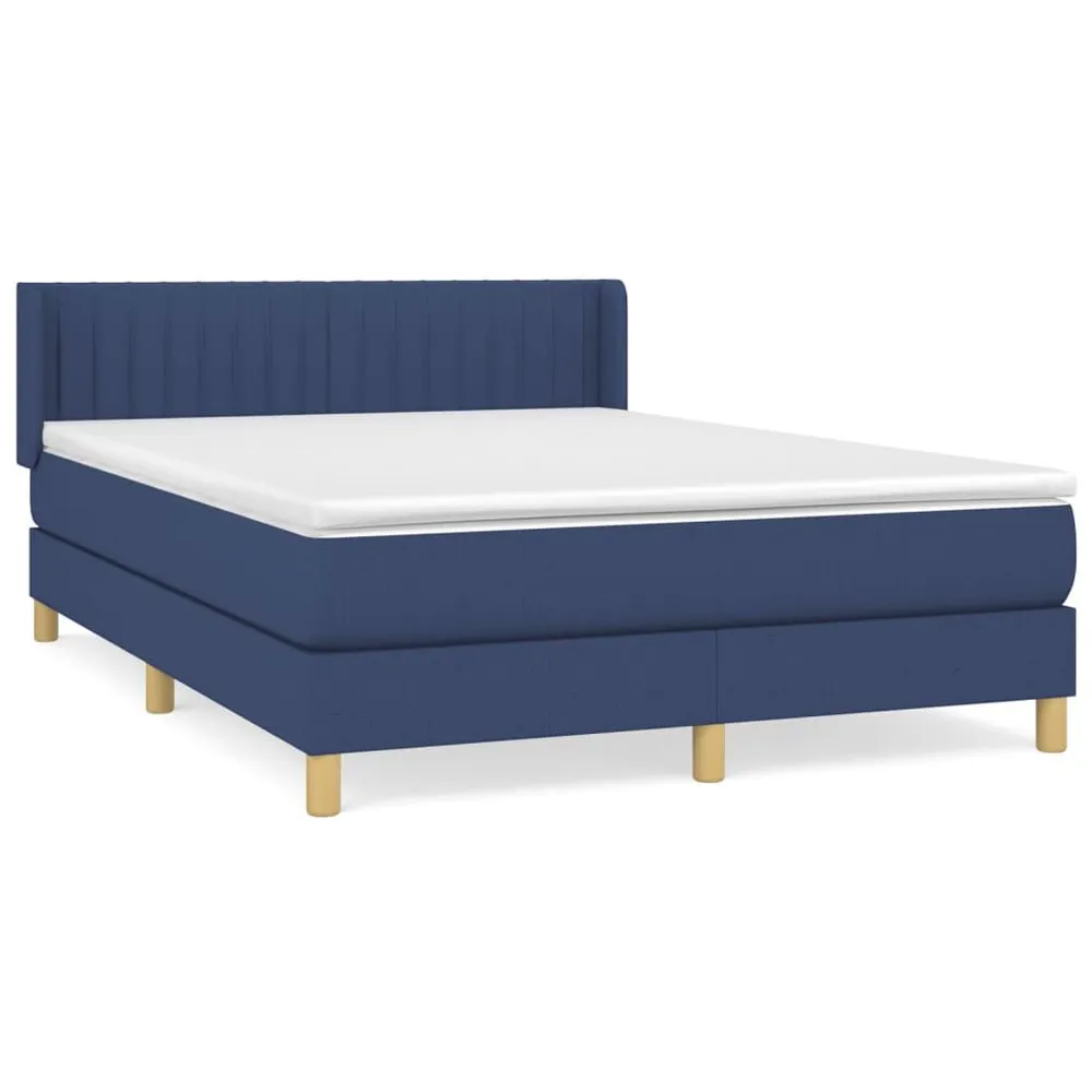 Cama com molasemcolchão 140x190 cm tecido azul Fácil Montagem