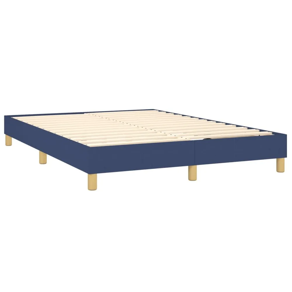Cama com molasemcolchão 140x190 cm tecido azul Fácil Montagem
