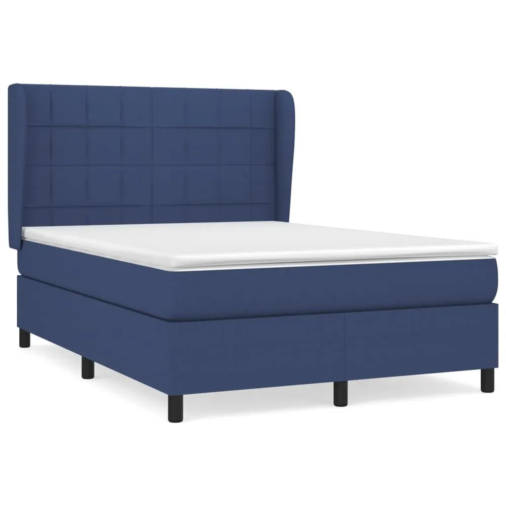 Cama com molasemcolchão 140x190 cm tecido azul para Quartos de Casal
