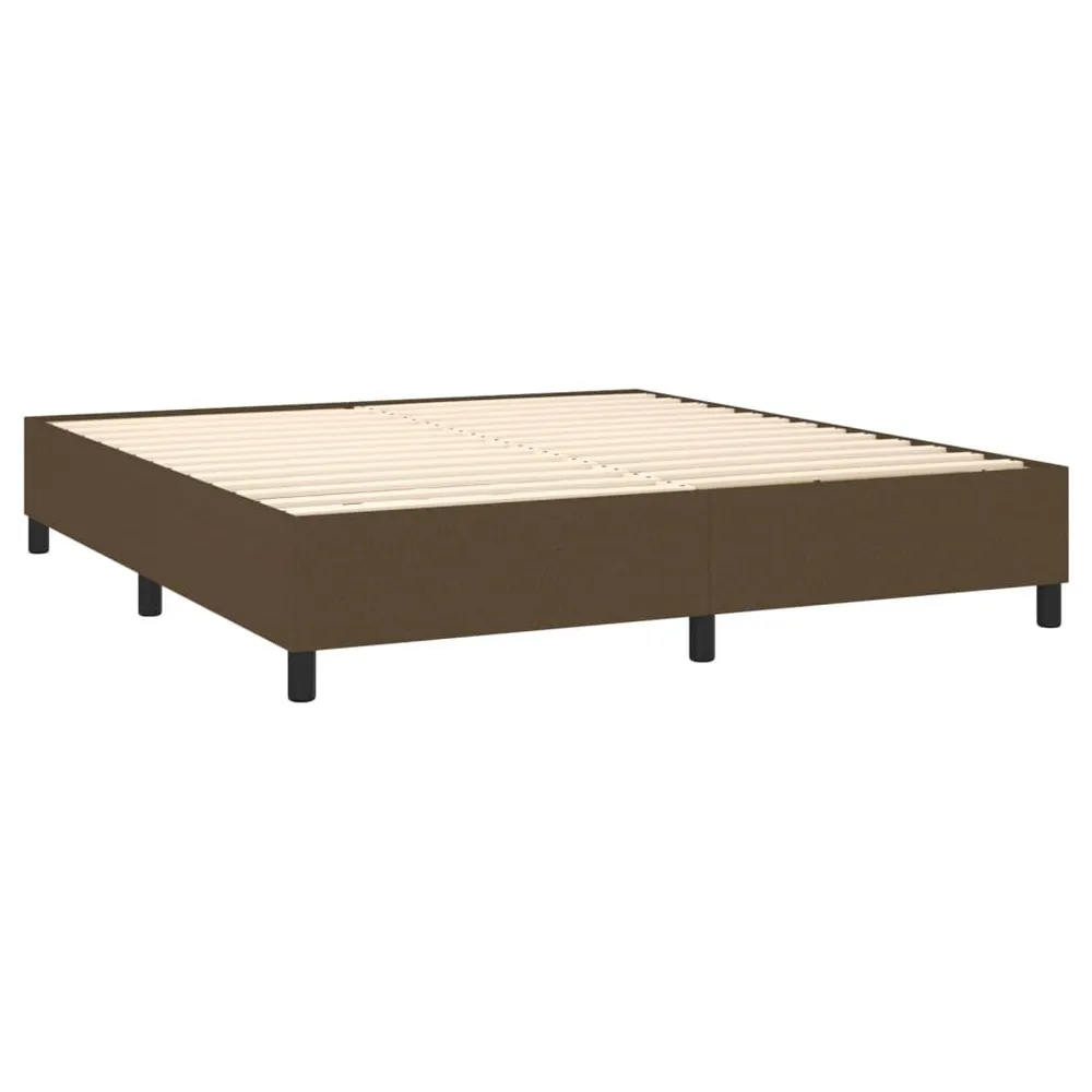 Cama com molasemcolchão 180x200 cm tecido castanho-escuro Medidas Queen Size