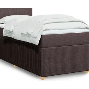 Cômoda Organizadora Cama com molas/colchão 100x200 cm tecido castanho-escuro