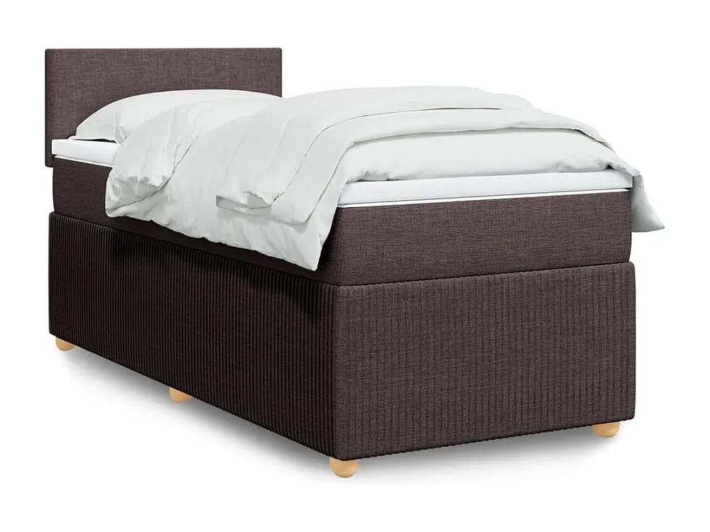Cômoda Organizadora Cama com molas/colchão 100x200 cm tecido castanho-escuro