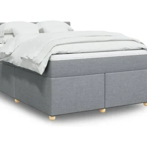 Cômoda Organizadora Cama com molas/colchão 140x200 cm tecido cinzento-claro