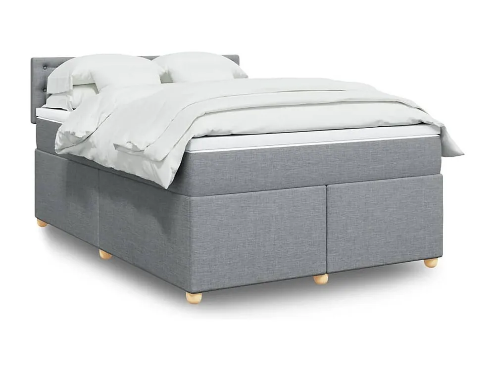 Cômoda Organizadora Cama com molas/colchão 140x200 cm tecido cinzento-claro