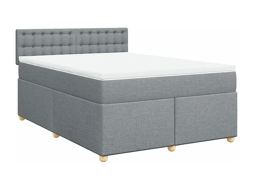 Cômoda Organizadora Cama com molas/colchão 140x200 cm tecido cinzento-claro
