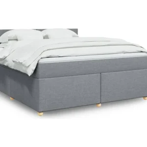 Cômoda Organizadora Cama com molas/colchão 180x200 cm tecido cinzento-claro