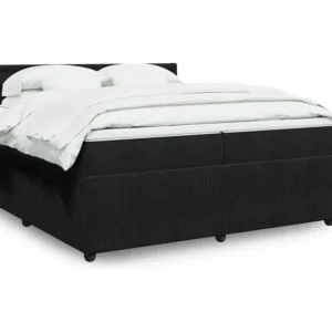 Cômoda Organizadora Cama com molas/colchão 200x200 cm veludo preto