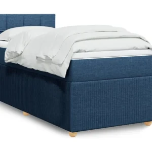 Cômoda Organizadora Cama com molas/colchão 80x200 cm tecido azul