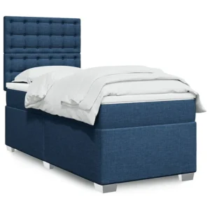 Cômoda Organizadora Cama com molas/colchão 90x190 cm tecido azul