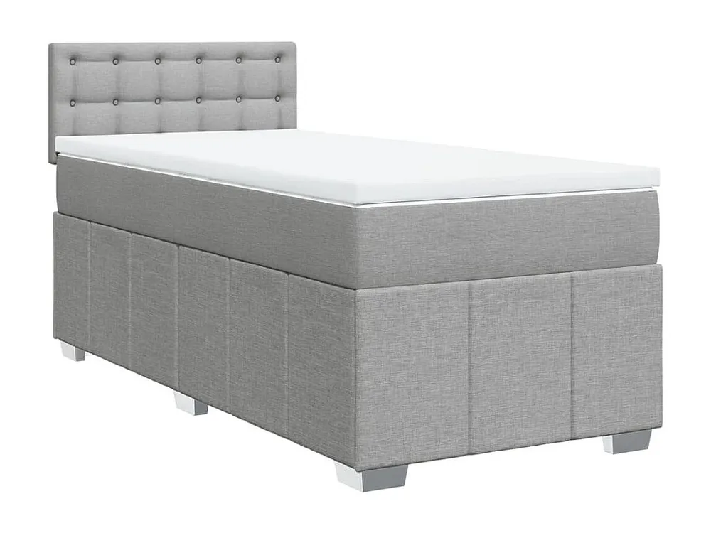 Cômoda Organizadora Cama com molas/colchão 90x200 cm tecido cinza-claro