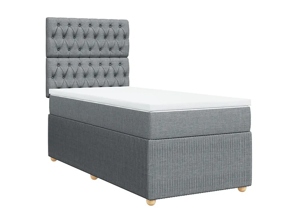 Cômoda Organizadora Cama com molas/colchão 90x200 cm tecido cinza-claro