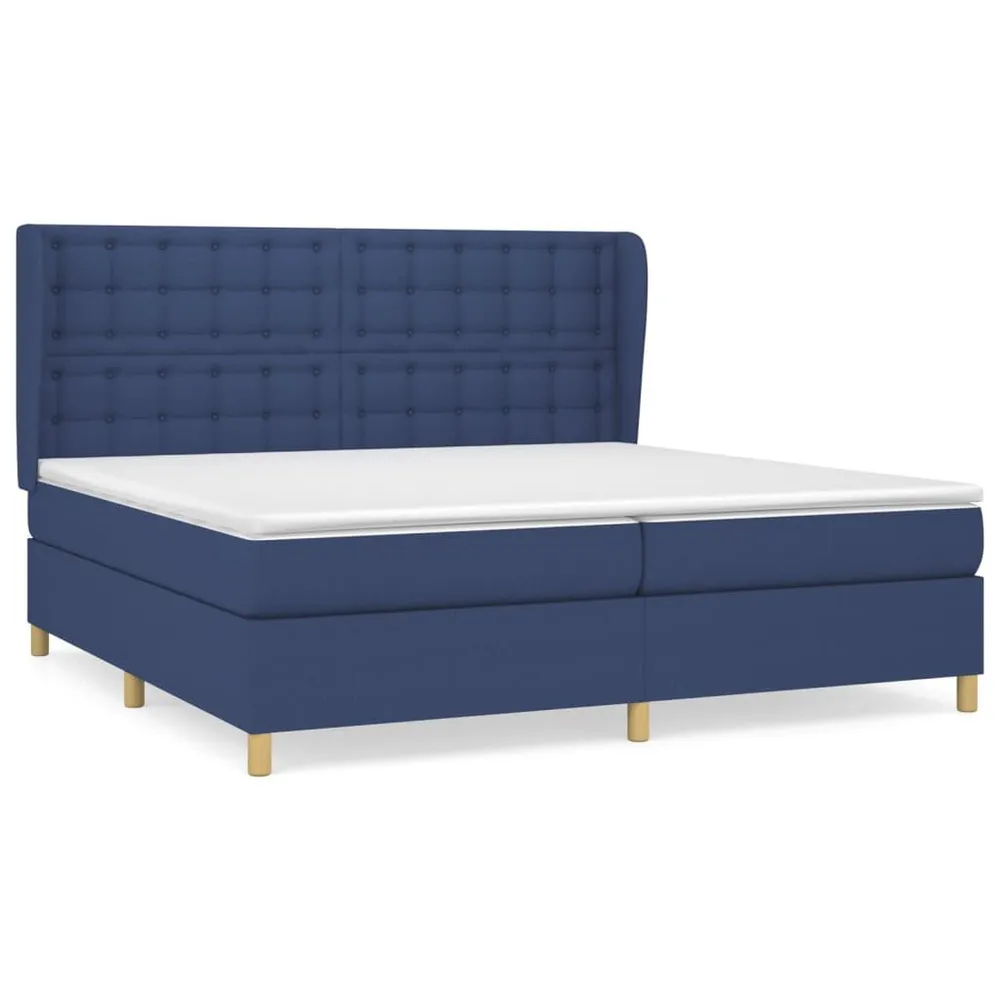 Cômoda Organizadora Cama com molasemcolchão 200x200 cm tecido azul