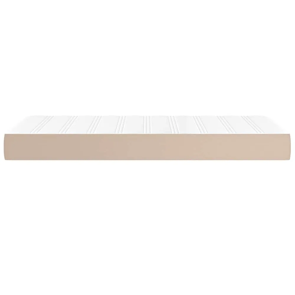 Colchão molas ensacadas 90x190x20cm couro artificial cappuccino para Quartos de Casal
