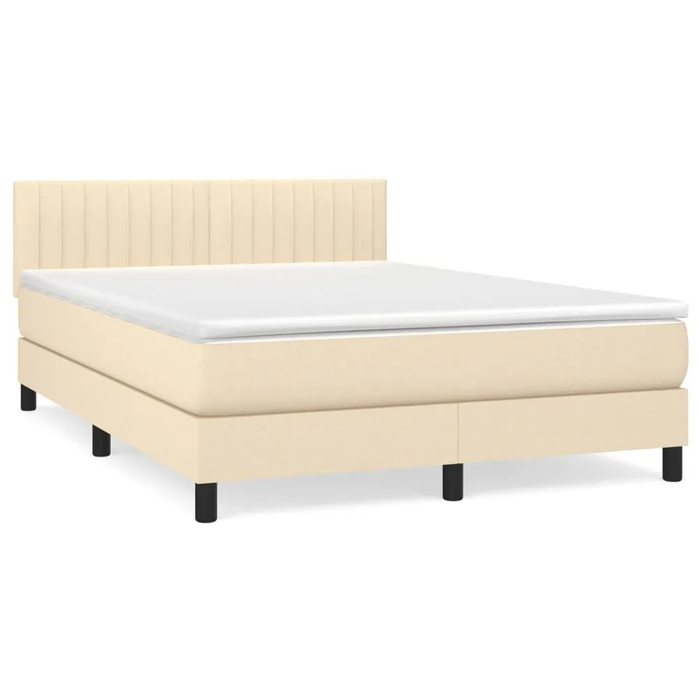 Conjunto Completo para Quarto Cama com molasemcolchão 140x190 cm tecido cor creme