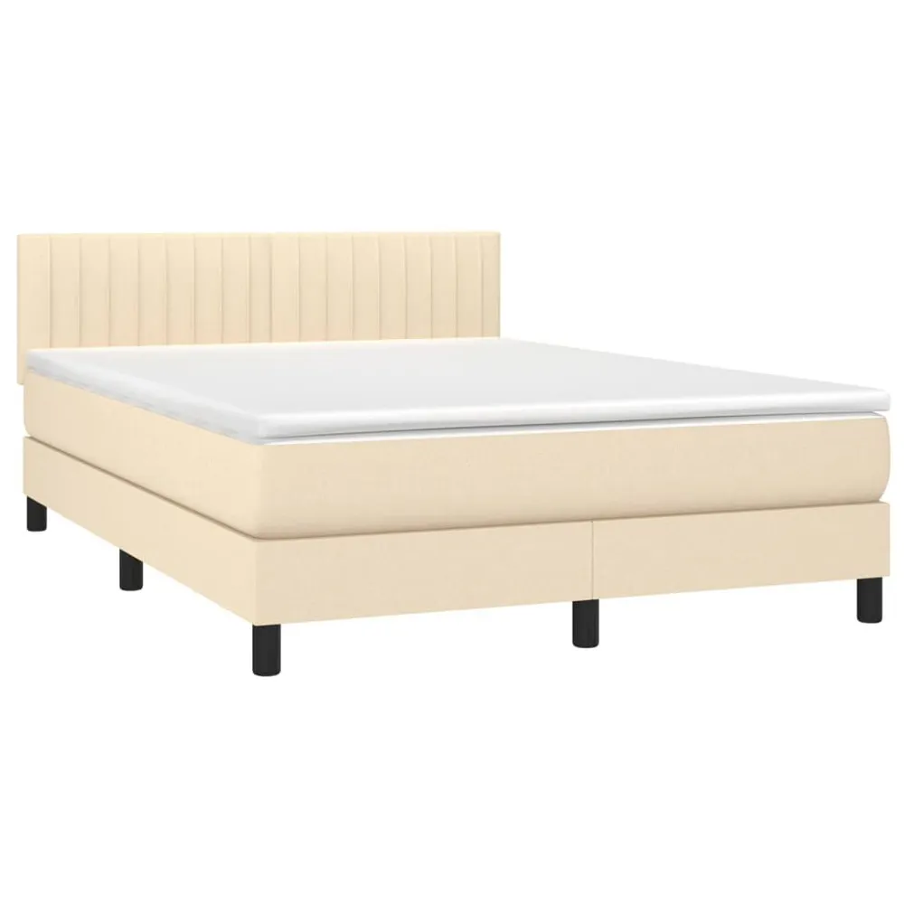 Conjunto Completo para Quarto Cama com molasemcolchão 140x190 cm tecido cor creme
