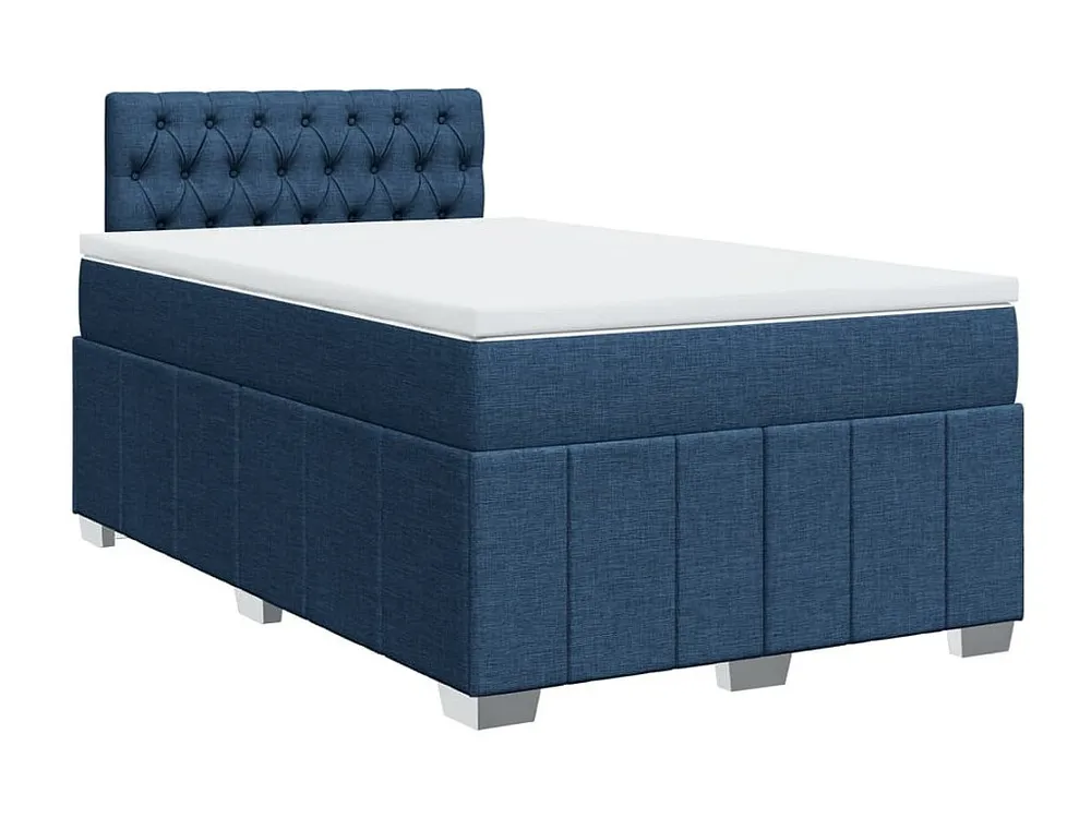 Design de Luxo Cama com molas/colchão 120x200 cm tecido azul