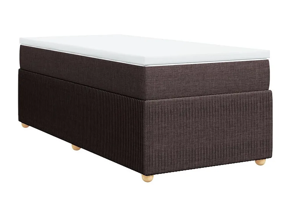 Design de Luxo Cama com molas/colchão 90x190 cm tecido castanho-escuro