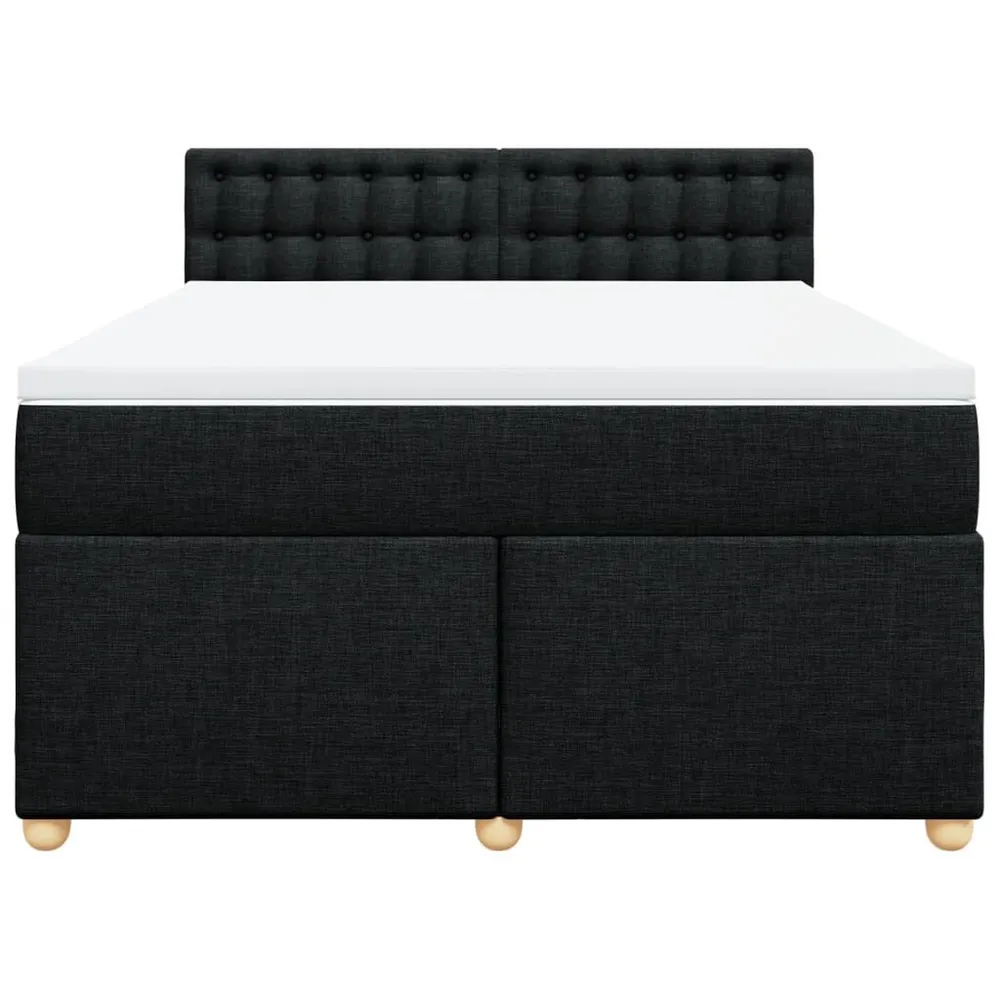 Design de Luxo Cama com molasemcolchão 140x190 cm tecido preto
