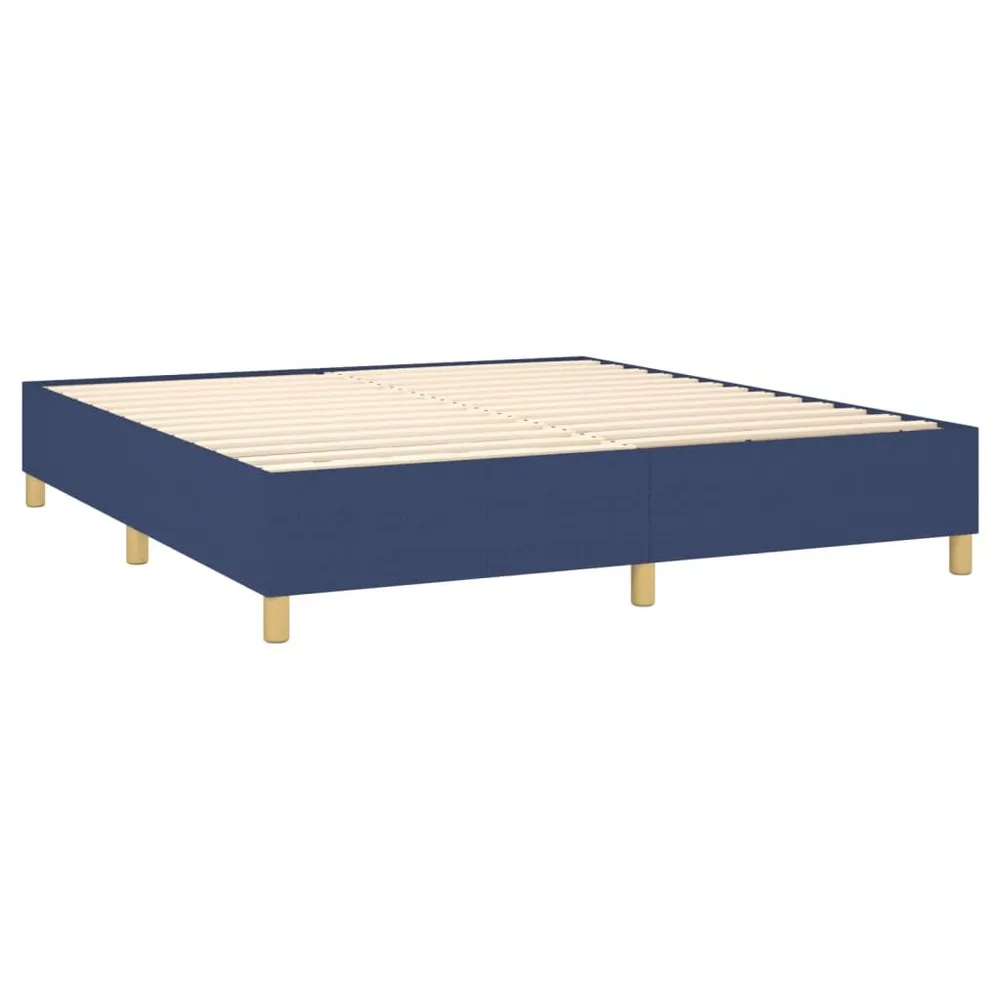 Design de Luxo Cama com molasemcolchão 180x200 cm tecido azul