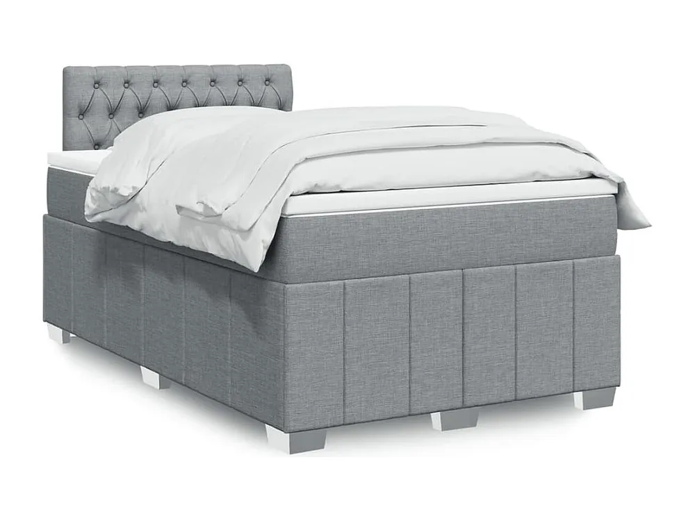 Ergonômico Cama com molas/colchão 120x200 cm tecido cinza-claro