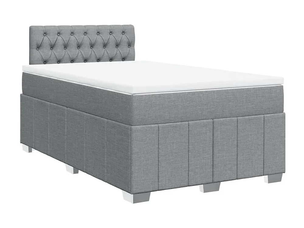 Ergonômico Cama com molas/colchão 120x200 cm tecido cinza-claro