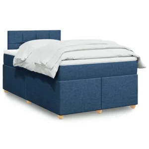 Ergonômico Cama com molas/colchão 120x200 cm tecido azul
