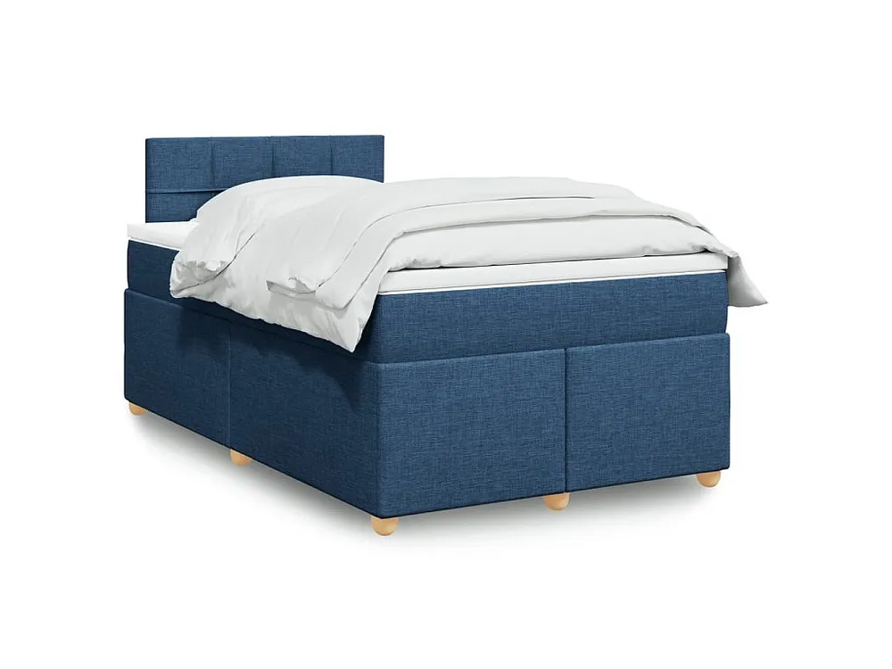 Ergonômico Cama com molas/colchão 120x200 cm tecido azul