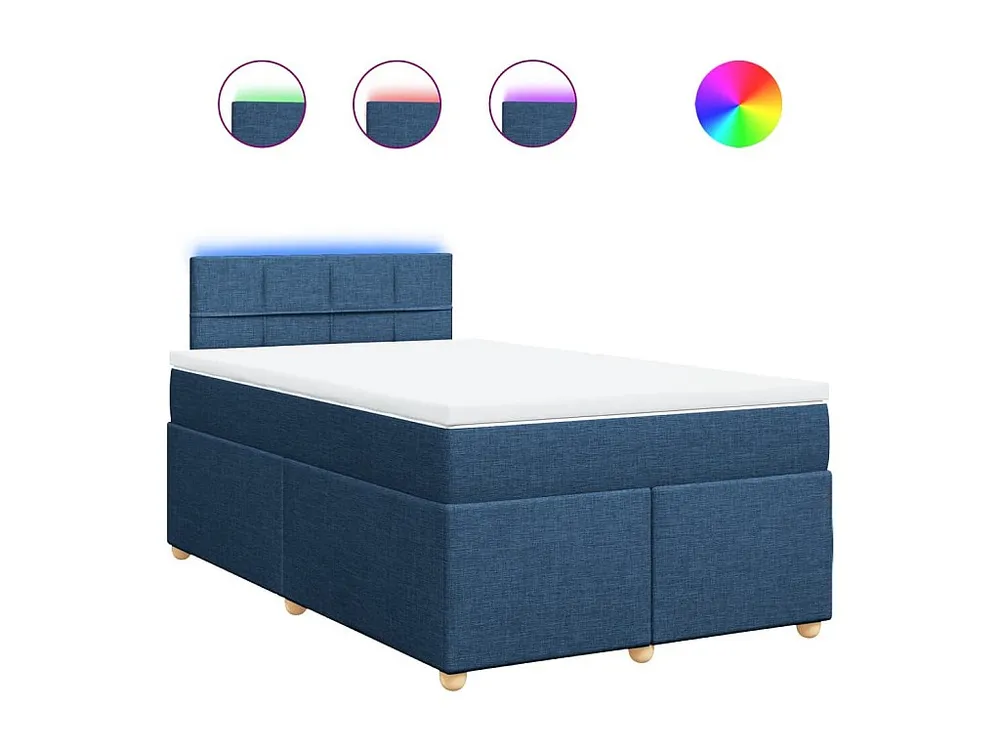 Ergonômico Cama com molas/colchão 120x200 cm tecido azul