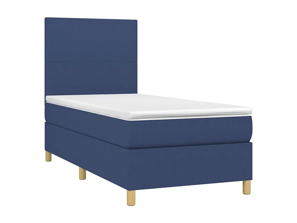 Ergonômico Cama com molas/colchão 90x190 cm tecido azul