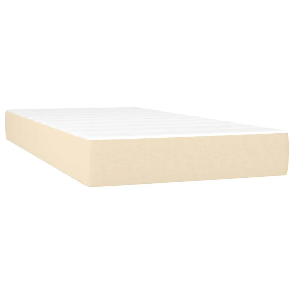 Ergonômico Colchão de molas ensacadas 90x190x20 cm tecido cor creme