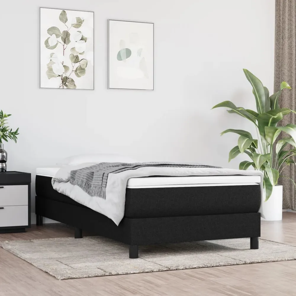 Ergonômico Colchão de molas ensacadas 90x190x20 cm tecido preto