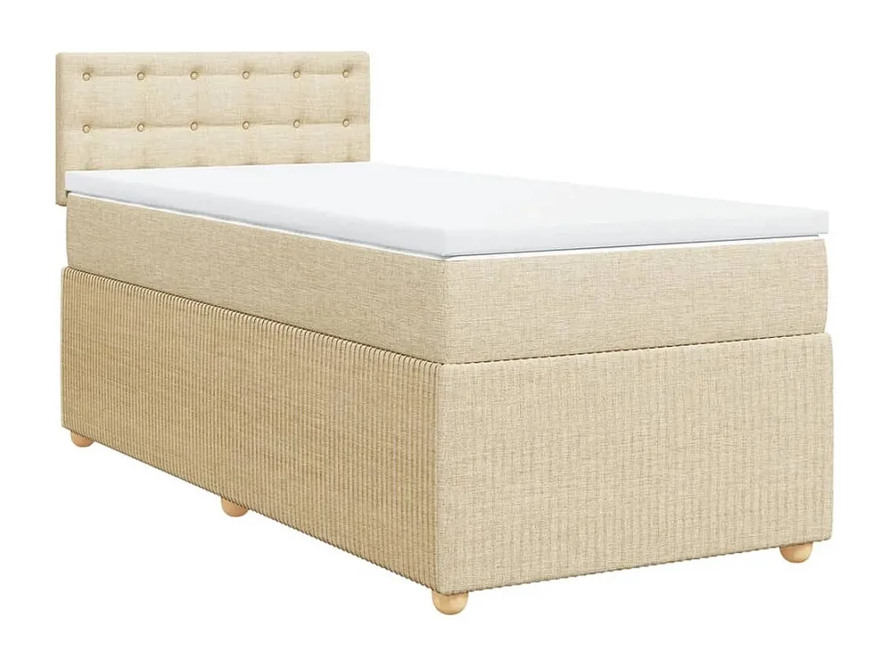Mesa de Cabeceira Cama com molas/colchão 80x200 cm tecido cor crème