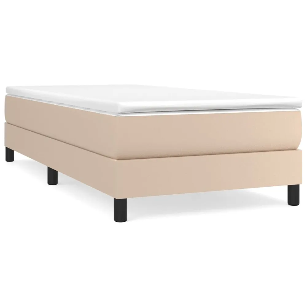 Mesa de Cabeceira Cama com molasemcolchão 100x200 cm couro artificial cappuccino