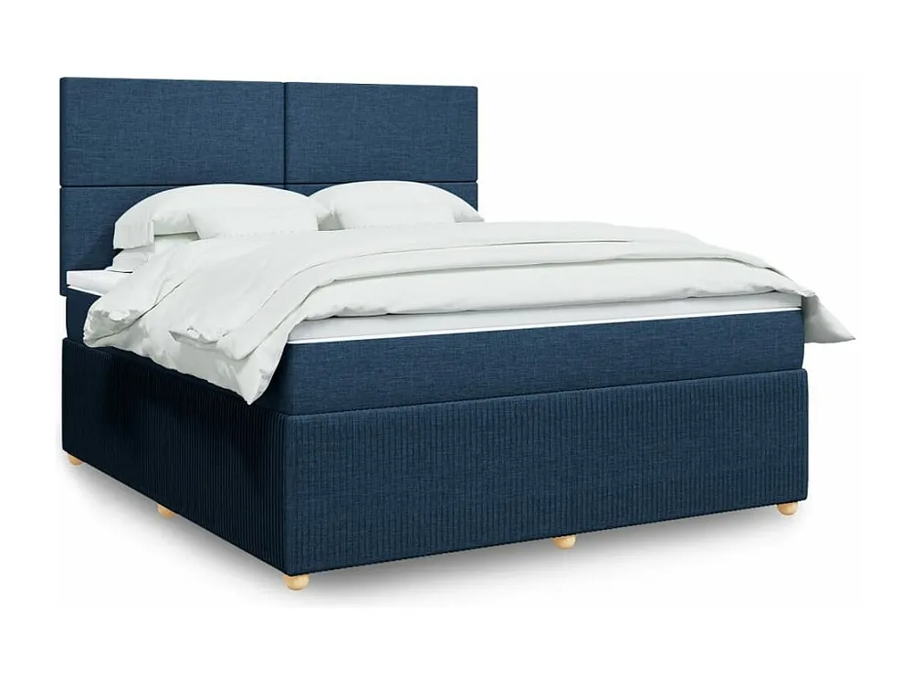 Premium Cama com molas/colchão 180x200 cm tecido azul