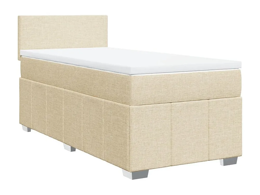 Premium Cama com molas/colchão 90x200 cm tecido cor crème