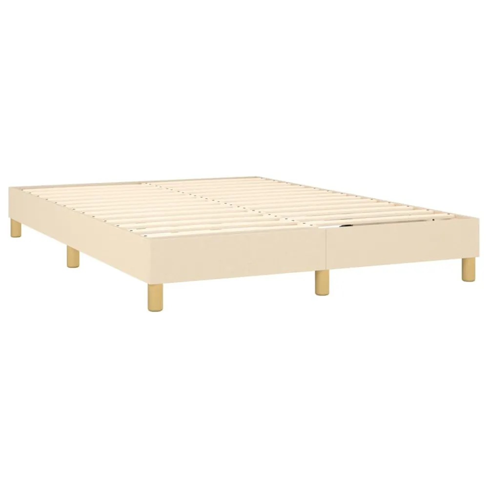 Premium Cama com molasemcolchão 140x200 cm tecido cor creme