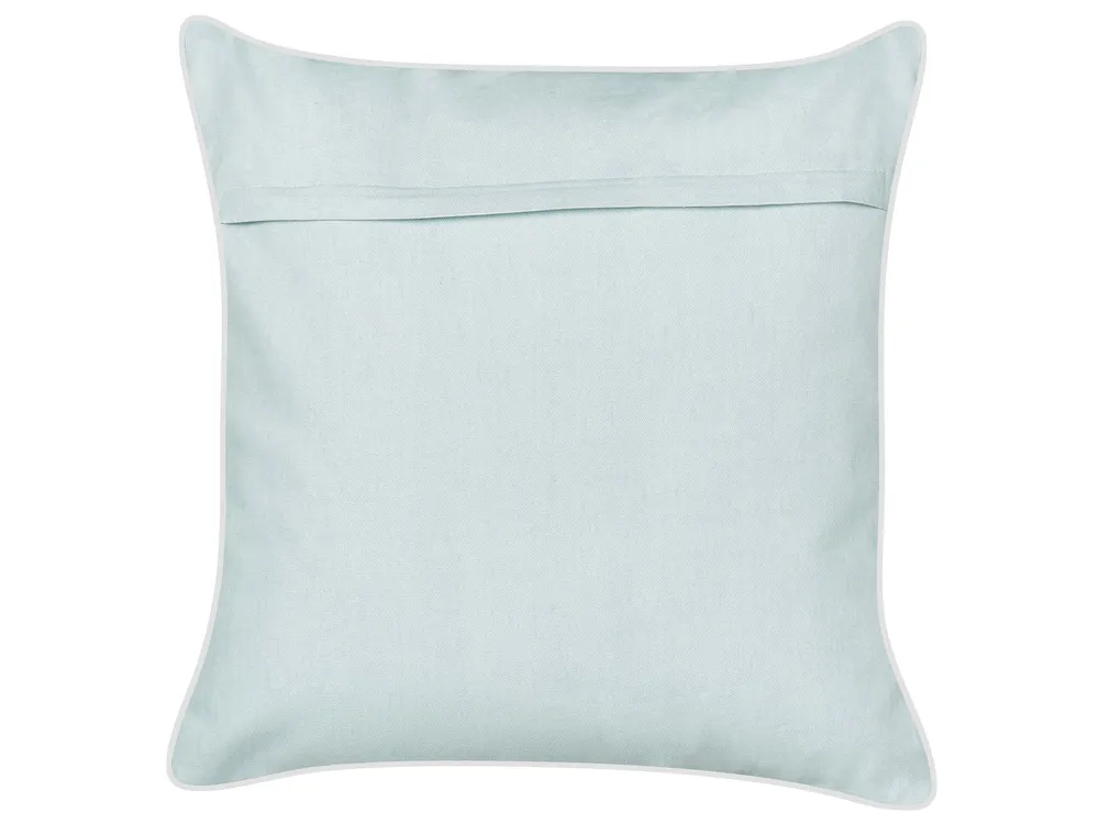 Velvet Cushion Starfish Motif 45 x 45 cm Blue CERAMIUM