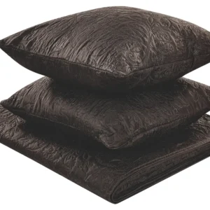 Colcha com almofadas RAYEN 160 x 220 cm Castanho