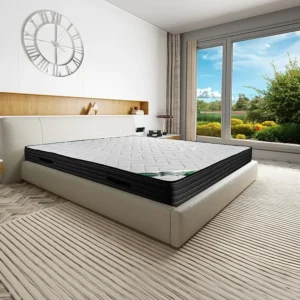 Colchão 140x190 cm espuma e cotim bambu esp. 25 cm - BERENDI de NATUREA