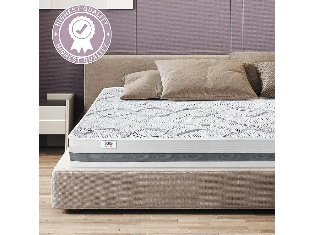 Colchão De Casal King-Size 210 x 210 Memory | Qualidade Premium | altura 25 cm | Produzido em Itália