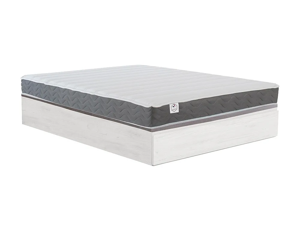 Conjunto 140x190 cm sommier com arrumação e gaveta + colchão HD memória 3D HEAVEN DREAMEA