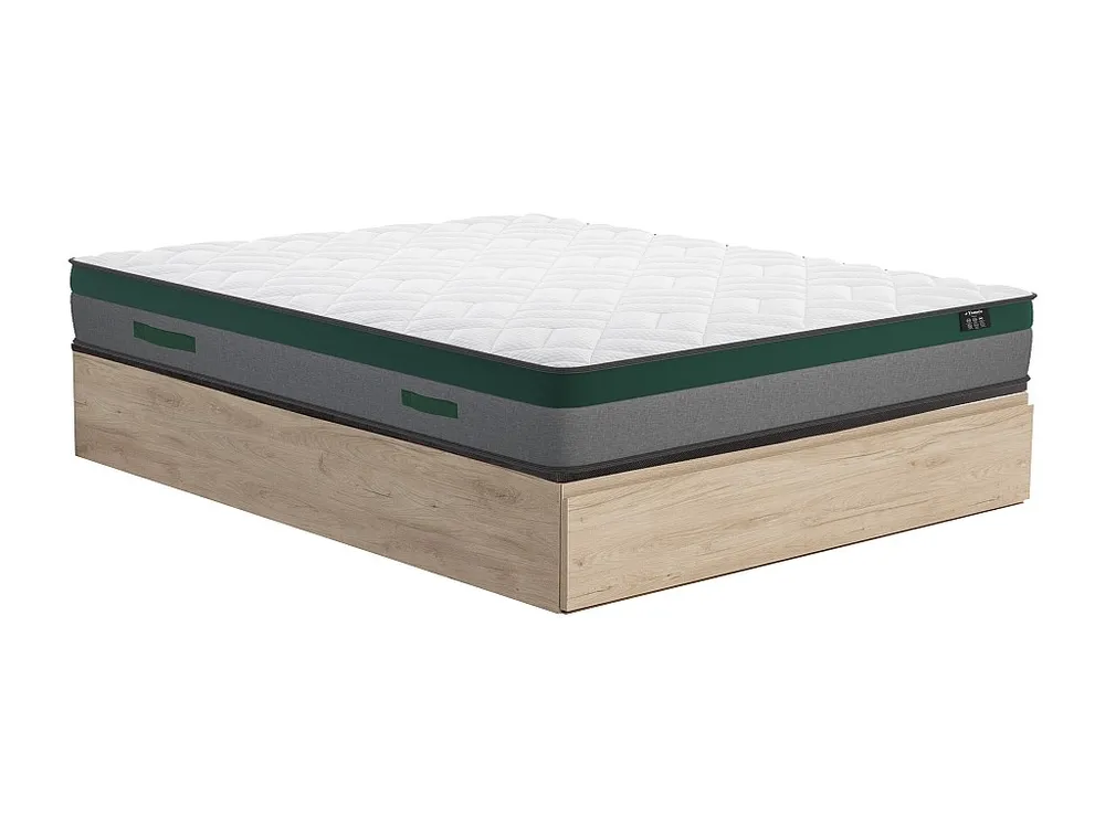 Conjunto 140x190 cm sommier com arrumação e gaveta + colchão de molas - PRESTIGE de YSMÉE